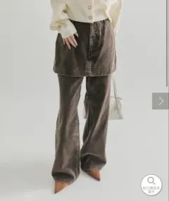 レイヤードコーデュロイパンツ