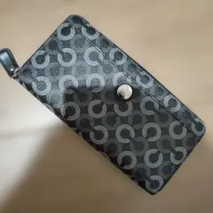 COACH 長財布 ラウンドファスナー ブラック シグネチャーのサムネイル