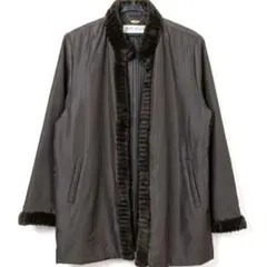 BALMAIN ファー付き ジャケット ブラウン シルク100% Y2K