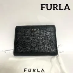 FURLA フルラ レザー ラウンドファスナー 二つ折り財布 ブラック 正規品