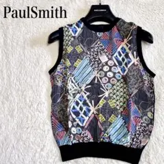 美品 ポールスミス Paul Smith ニット ベスト セーター マルチカラー