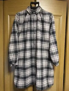 チェックシャツ シャツワンピース