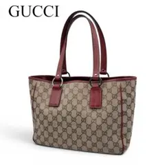 【美品】GUCCI グッチ GGキャンバス トートバッグ ボルドー 113019 美品】GUCCI グッチ GGキャンバス トートバッグ ボルドー 113019
