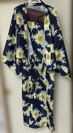 アベイル　しまむら　セパレート浴衣　ワンピース浴衣　ひまわり花柄フラワー向日葵のサムネイル