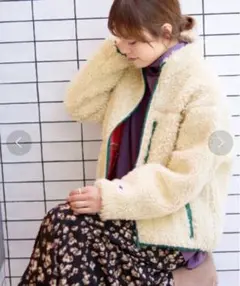 ￥19606 SLOBE IENA Champion 別注 ボアブルゾン イエナ