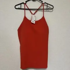 UNIQLO クレープジャージーブラキャミソール XLレッド新品　ブラトップ