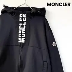MONCLER モンクレール フロントロゴ スウェット パーカー M 黒