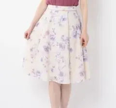 ミッシュマッシュ  レース花柄プリントスカート　2021SS