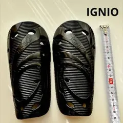 IGNIO ブラック シンガード 脛当て　子ども　キッズ　サッカー　フットサル