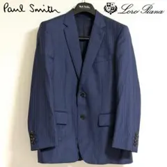 美品）ポールスミス×ロロピアーナ シルク混ジャケット SOHO 紺 M 伊生地