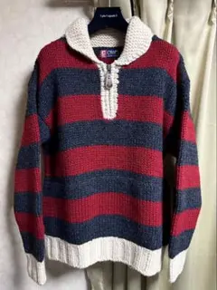 RALPH LAUREN ハーフジップ ボーダー ニット セーター M