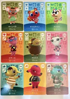 あつ森　amiibo ユキ　キャロライン　エレフィン　パンクス　オパール他