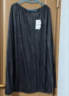 スエード調　プリーツスカート