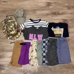 男の子 半袖 ハーフパンツ ズボン まとめ売り 100 110 帽子 ハット