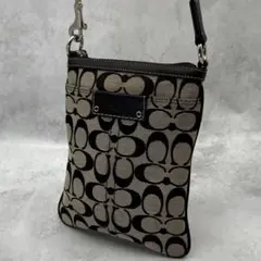 COACH シグネチャー ショルダーバッグ ブラウン swag yoko - メルカリ