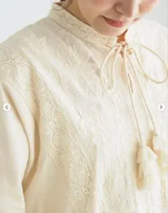 TSUHARU by Samansa Mos2 刺繍切替レースワンピース