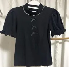 Ankrouge パールリボン付きトップス