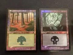 MTG マジック：ザ・ギャザリング 土地　オデッセイ　森　沼　foil