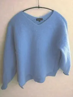 INDIVI ライトブルー Vネックセーター 36