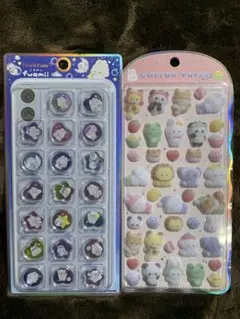 コットンパフィーシール　おはじきシール2枚セット