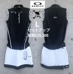 【新品】オークリー ゴルフ ノースリーブポロシャツ XS ハーフジップ 安田佑香 新品】オークリー ゴルフ ノースリーブポロシャツ XS ハーフジップ