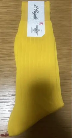 イルレガロILRegalo 高品質 リブソックス イエロー