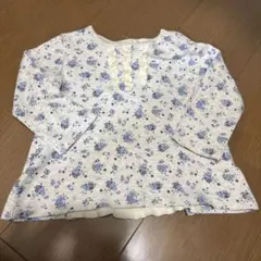 バックデザイン　花柄トップス　長袖