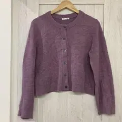 GU カーディガン パープル系 長袖　XL 秋冬