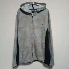 Hurley グレー/黒 迷彩 ジップアップパーカー Mサイズ