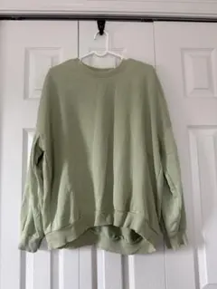 Bershka ミントグリーンダメージスウェット