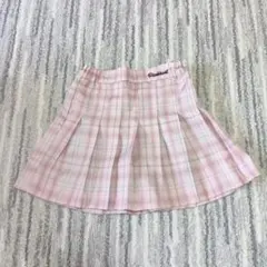 ピンクハント　PINKHUNT ピンク チェック プリーツスカパン　Mサイズ