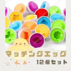 【12個セット】マッチングエッグ モンテッソーリ 知育玩具 たまご 型はめ