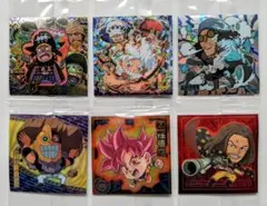 ワンピース・ドラゴンボール ホログラムシール 6枚セット
