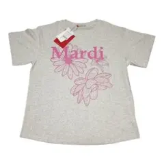 Mardi Mercredi Tシャツ グレー ピンクのサムネイル