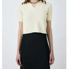 MOUSSY BACK KNOT KNIT ポロ