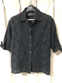 かずさま専用！お値下げセール美品♡TICCA レースオーバーシャツ　ブラック かずさま専用！お値下げセール美品♡TICCA レースオーバーシャツ