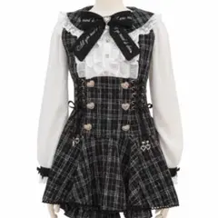 上下セットアップ♡地雷系チェック柄ワンピース♡個性的スタイルお洒落に♡