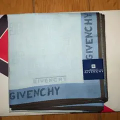GIVENCHY ハンカチ ライトブルー系 ロゴ柄