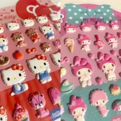 サンリオ　マシュマロシール　2点 キティ　マイメロディ