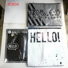 【新品未使用】EXO グッズ 3点セット Tシャツ XL タオル キーホルダー
