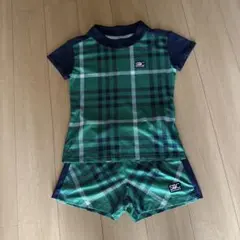 セントクリストファー グリーン系チェック Tシャツとショートパンツセット