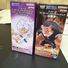 ワンピース ワールドコレクタブルフィギュア ルフィ ギア5 ルッチ 2種のサムネイル