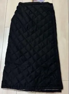 3way 巻きスカート キルティングレディース Ｍ〜Ｌ　膝掛け 防寒　黒