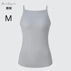 新品　ユニクロ　シームレスブラキャミソール　マメクロ　M