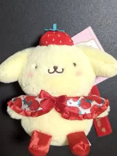 サンリオ　いちご新聞シリーズ　ポムポムプリン　マスコットホルダー　1個