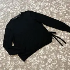 UNIQLO +J ★カシミヤ✴︎ブラックニット M サイドリボン付き