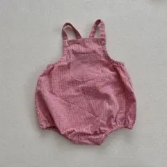 ZARA Baby ギンガムチェック サロペット ロンパース 12-18Mのサムネイル