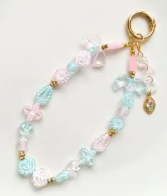 【No.196】ハンドメイド　ビーズストラップ