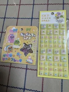 【正規品】おぽちゃむ タイルシール　おはじきシール　フレーク2点セット