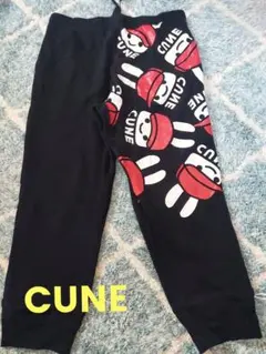 ま*畑様 CUNE 七分丈スウェットパンツ キャップウサギ総柄 ブラック3のサムネイル